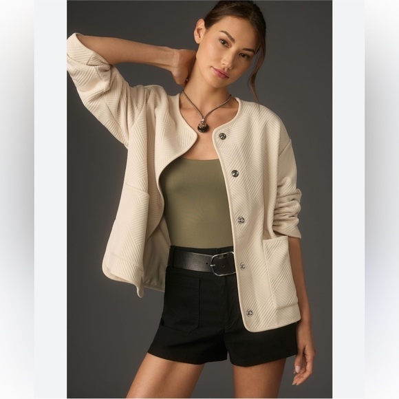 Sanctuary Cream Textured Knit Shacket size M new - Picture 2 of 8